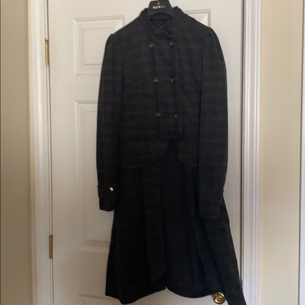 Plaid 19th century style coat